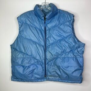 The Company Store Blue Goose Down Duck Vest Size XL